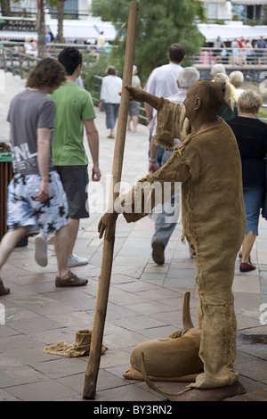 Les droits de l'effigie sur la promenade de Playa de las Americas, Tenerife, Canaries, Espagne Banque D'Images