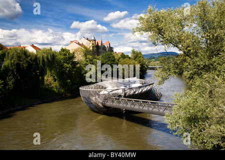 Île de la rivière Mur (Murinsel), Graz, Autriche Banque D'Images