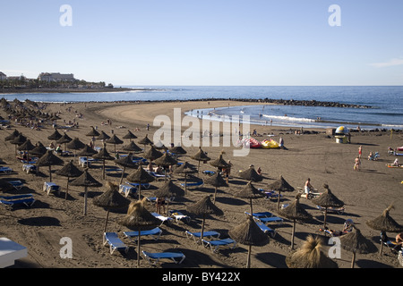 Playa de Troya, Playa de las Americas, Tenerife, Canaries, Espagne Banque D'Images