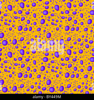 Seamless texture - résumé des gouttes de contraste sur un fond orange Banque D'Images