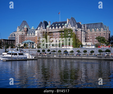 Empress Hotel et waterside, Victoria, île de Vancouver, Colombie-Britannique, Canada. Banque D'Images