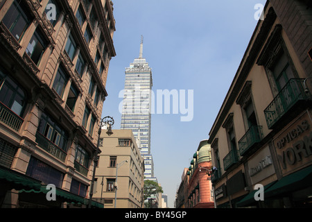 Tour de l'Amérique latine, Torre Latinoamericana Almeda, quartier historique, Mexico, Mexique, Amérique du Nord Banque D'Images