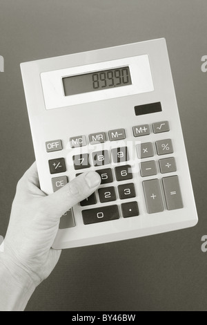 Une calculatrice close up shot Banque D'Images