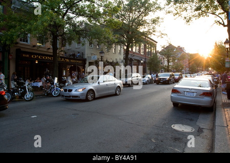 King Street la vieille ville d'Alexandria en Virginie Banque D'Images