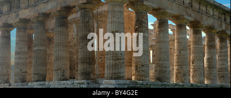 Temple de Neptune, Paestum, près de Naples, Italie Banque D'Images