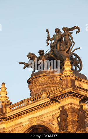 Allemagne, Saxe, l'Opéra Semper de Dresde, Banque D'Images