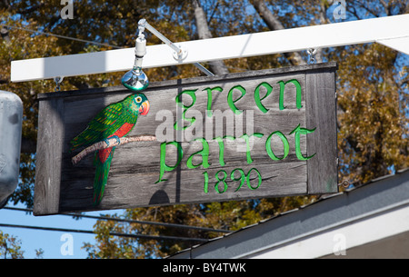 Inscrivez-vous à la "Green Parrot Bar à Key West, Floride, USA Banque D'Images