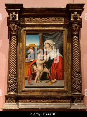 La Sainte Famille, par l'atelier de Joos van Cleve Banque D'Images