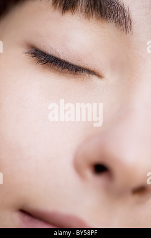 Close-up of a young woman's face Banque D'Images