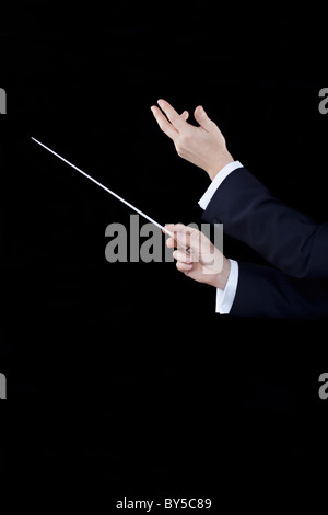 Un chef d'orchestre, se concentrer sur les mains Banque D'Images