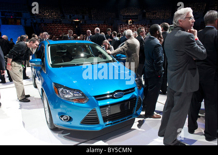 Ford Focus Titanium 2012 au 2011 North American International Auto Show de Detroit Banque D'Images