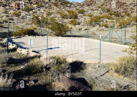 Dans la zone de chasse des goinfres Chukar dans l'ouest du désert de Mojave, près de Barstow, CA Banque D'Images