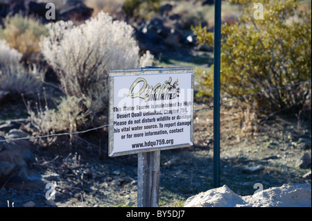 Dans la zone de chasse des goinfres Chukar dans l'ouest du désert de Mojave, près de Barstow, CA Banque D'Images