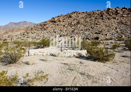 Dans la zone de chasse des goinfres Chukar dans l'ouest du désert de Mojave, près de Barstow, CA Banque D'Images