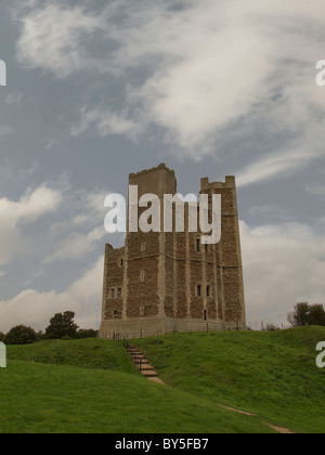 Image paysage d'Orford Castle dans le Suffolk, château du 12ème siècle construit par Henry II Banque D'Images