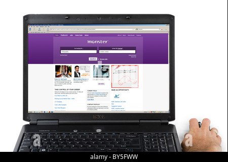 Le site de recherche d'emploi en ligne Monster, UK Banque D'Images