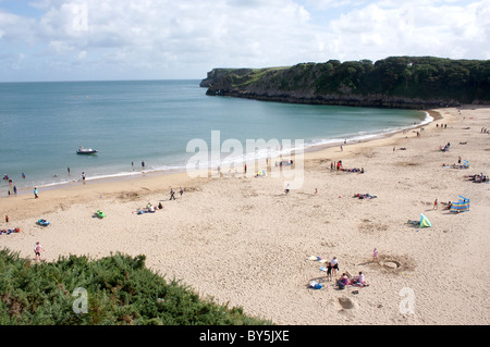 Plage à Barafundle Bay, Pembrokeshire au Pays de Galles Banque D'Images