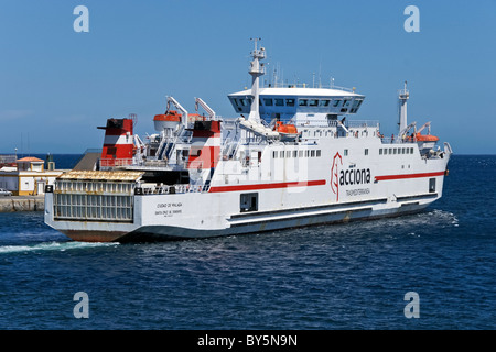 Acciona Trasmediterranea ferry Ciudad de Malaga à Ceuta au Maroc espagnol Banque D'Images