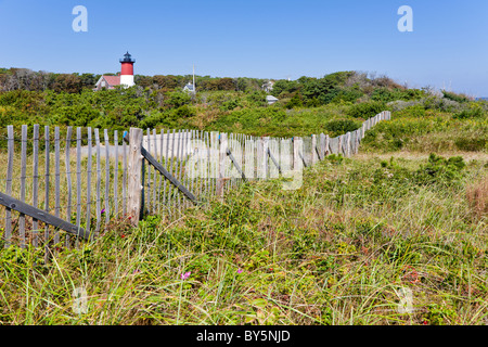 Nauset Light, ou Nauset Beach Light, est un 48 pieds de haut phare dans Eastham, Massachusetts. Banque D'Images