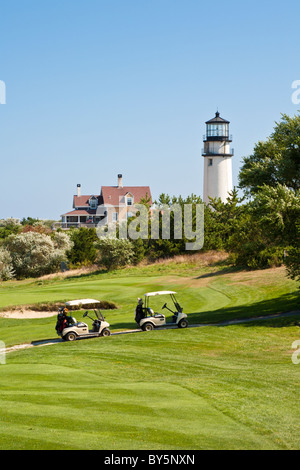 Cape Cod Highland phare sur les Highlands Golf Course in Turo, Massachusetts Banque D'Images