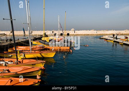 La marina de Jaffa. Banque D'Images