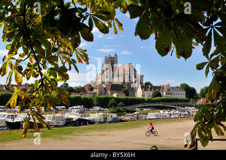 Auxerre (89) : la vieille ville Banque D'Images