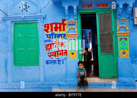 La ville bleue, Jodhpur, Rajasthan, India Banque D'Images