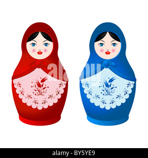 Deux Matryoshka Banque D'Images