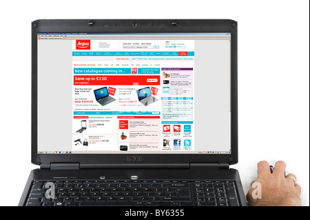 Magasinage en ligne Argos site web, UK Banque D'Images