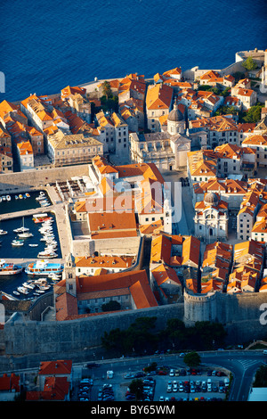 Vue aérienne de la vieille ville de Dubrovnik - Croatie Banque D'Images