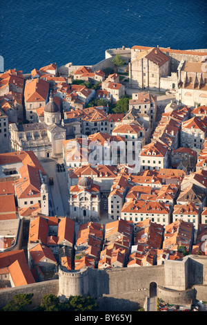 Vue aérienne de la vieille ville de Dubrovnik - Croatie Banque D'Images