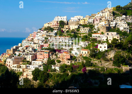 Le quartier balnéaire de Positano, Amalfi coast, Italie Banque D'Images