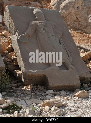 Orthostat de Darius le Grand, terrasse ouest, Nemrut Dagi, Turquie 100924 36937  Banque D'Images