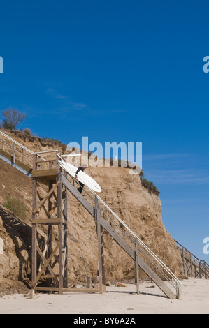 L'accès à l'Escalier descendant Surfer Beach Banque D'Images