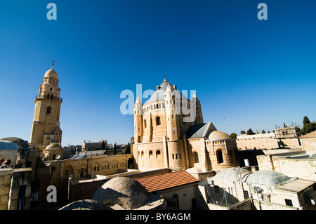 Vue du Mt. Sion et l'Abbaye de la Dormition à Jérusalem. Banque D'Images