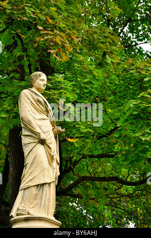 Statue cimetière, cimetière rural d'Albany. Banque D'Images