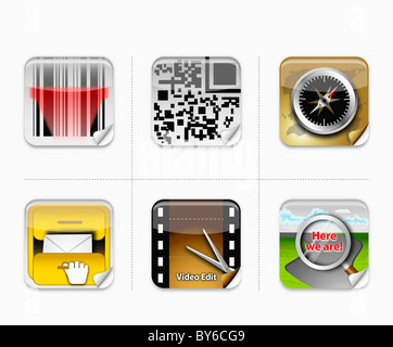 Différents types d'icône Banque D'Images