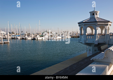 Municipal Marina, la baie de Corpus Christi. Banque D'Images