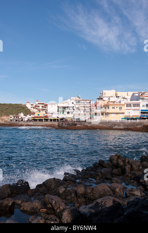 Le village de pêcheurs de La Caleta, sur la côte ouest de Tenerife dans les îles Canaries, Espagne, Banque D'Images