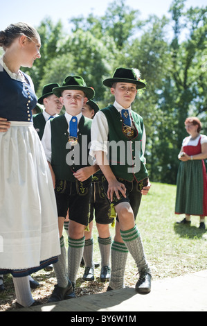 Mountain festival, Kraxnbichl, Neufahrn, Egling, Haute-Bavière, Allemagne Banque D'Images