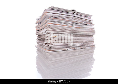 Pile de journaux (selective focus) Banque D'Images