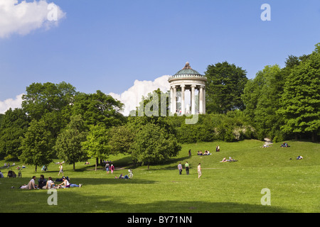 Monopteros, jardin anglais, Munich, Haute-Bavière, Allemagne Banque D'Images