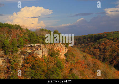 Avis de Canyon View surplombent de Wolf Creek surplombent, Little River Canyon National Preserve, de Fort Payne, Alabama, Etats-Unis Banque D'Images