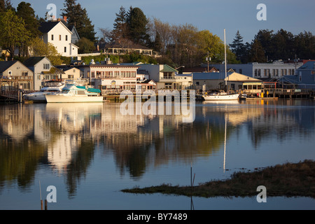 Front de Mer, La Conner, Swinomish Slough, Skagit Comté, Washington, USA Banque D'Images