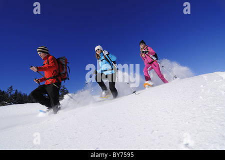Les gens de la raquette, Hemmersuppenalm, Reit im Winkl, Chiemgau, Haute-Bavière, Bavaria, Germany, Europe Banque D'Images