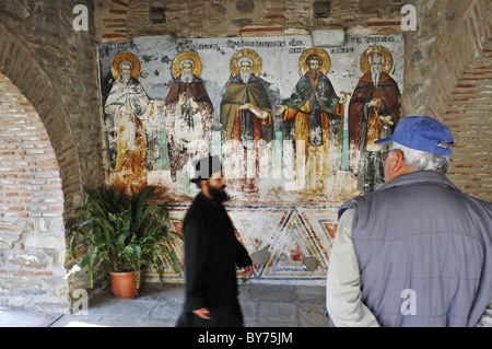 Protaron Protaron de fresque, église, Karies, Athos mountain, Chalkidiki, Grèce Banque D'Images
