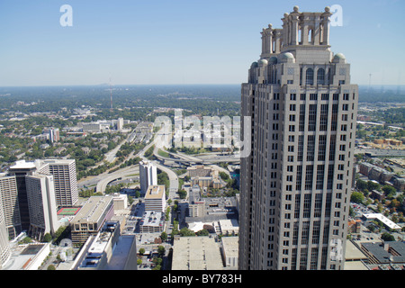 Atlanta Georgia, centre-ville, Westin Peachtree Plaza, Sun Dial, restaurant restaurants restauration cafés, restaurant tournant, restaurants, nourriture, dîner, manger Banque D'Images