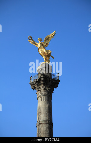 Monument de l'indépendance, Angel Statue, Paseo de la Reforma, Mexico, Mexique Banque D'Images