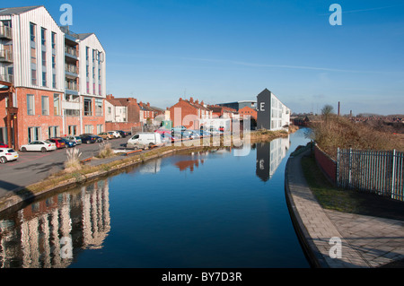 Bassin du Canal de Coventry, West Midlands, Royaume-Uni Banque D'Images