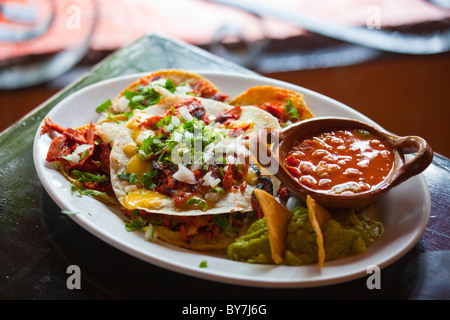 Les tacos al pastor au Restaurant La Parrilla à Cancun, Mexique Banque D'Images